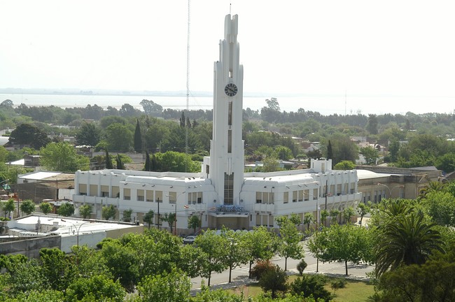 Vista aérea de la Municipalidad